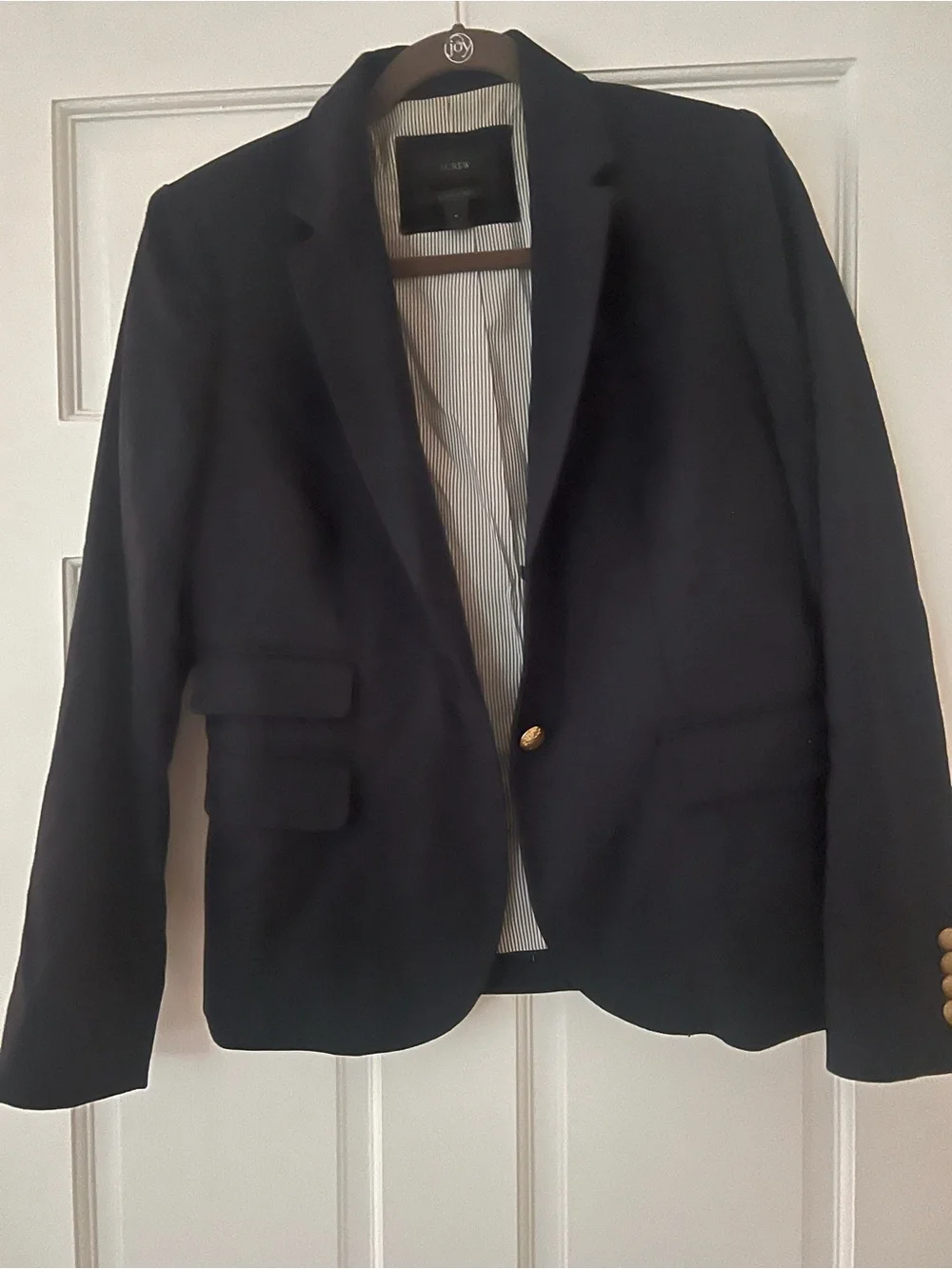 J. Crew Navy Blazer with Gold Buttons